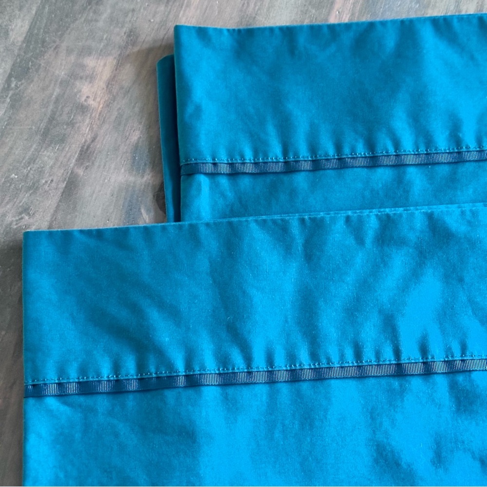 Vintage Ralph Lauren Hunter Green‎ Pillow Cases 19x30 Standard 100% Cotton Read